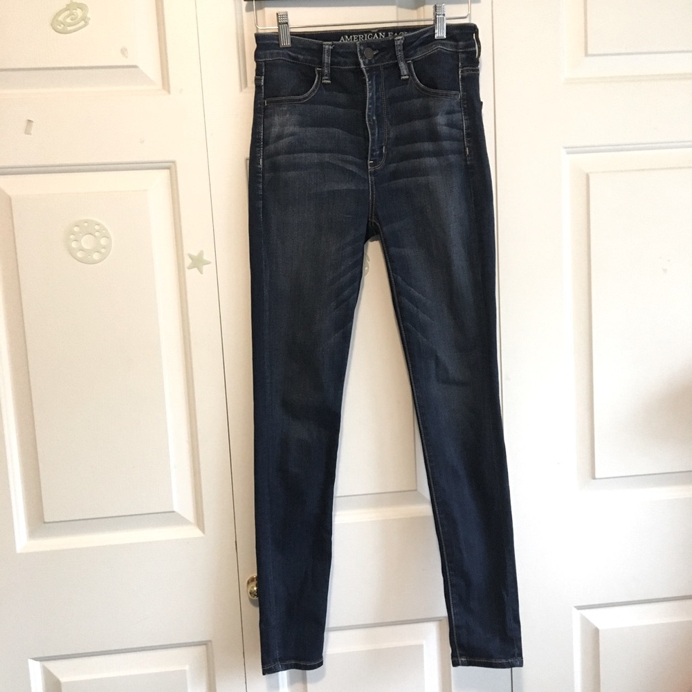 American Eagle Dark Wash Super Hi-rise Jegging